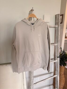 Nike Sportswear Club Fleece Men's Pullover Hoodie Cream Size Large